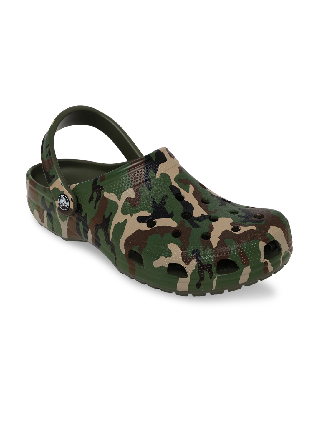 Buy Crocs Classic Men Olive Green Black Clogs - Sandals for Men ...