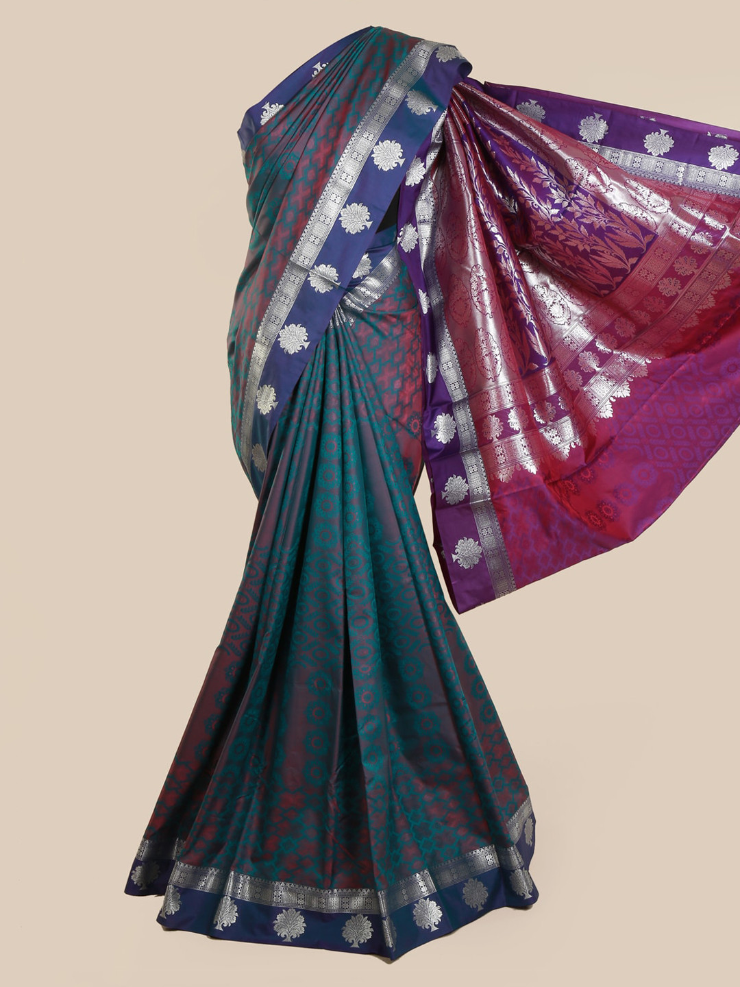 Buy Pothys Green Printed Art Silk Saree Sarees for Women 13951716
