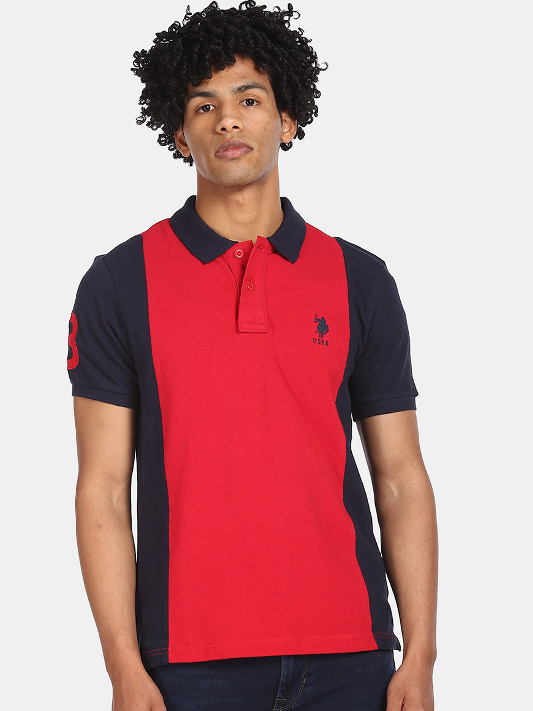 Buy U.S. Polo Assn. Men Red Solid Polo Collar T Shirt Tshirts for Men 13950186 Myntra