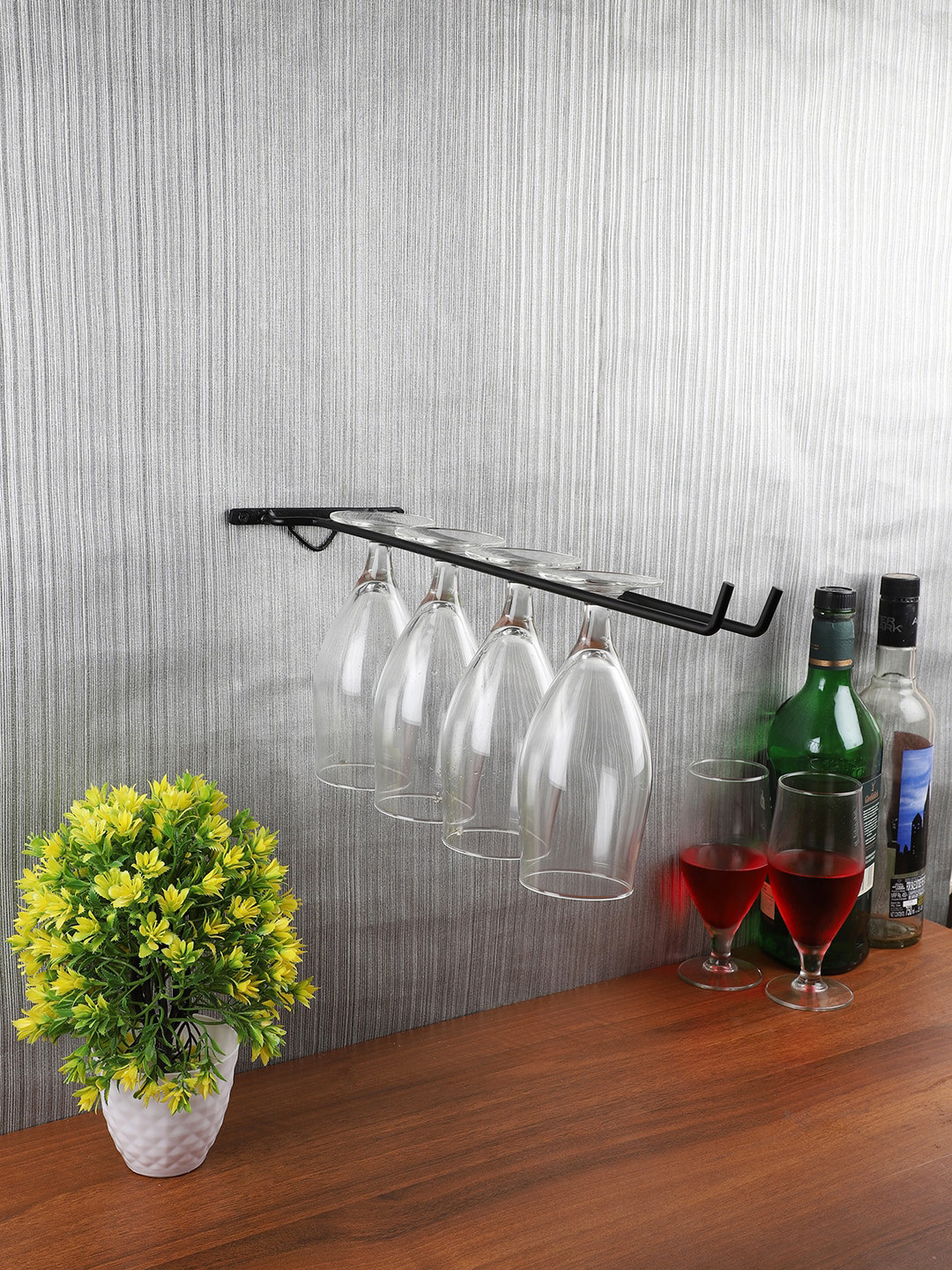 Buy INCRIZMA Set Of 2 Black Wine Glass Holder Hangers Hanger for