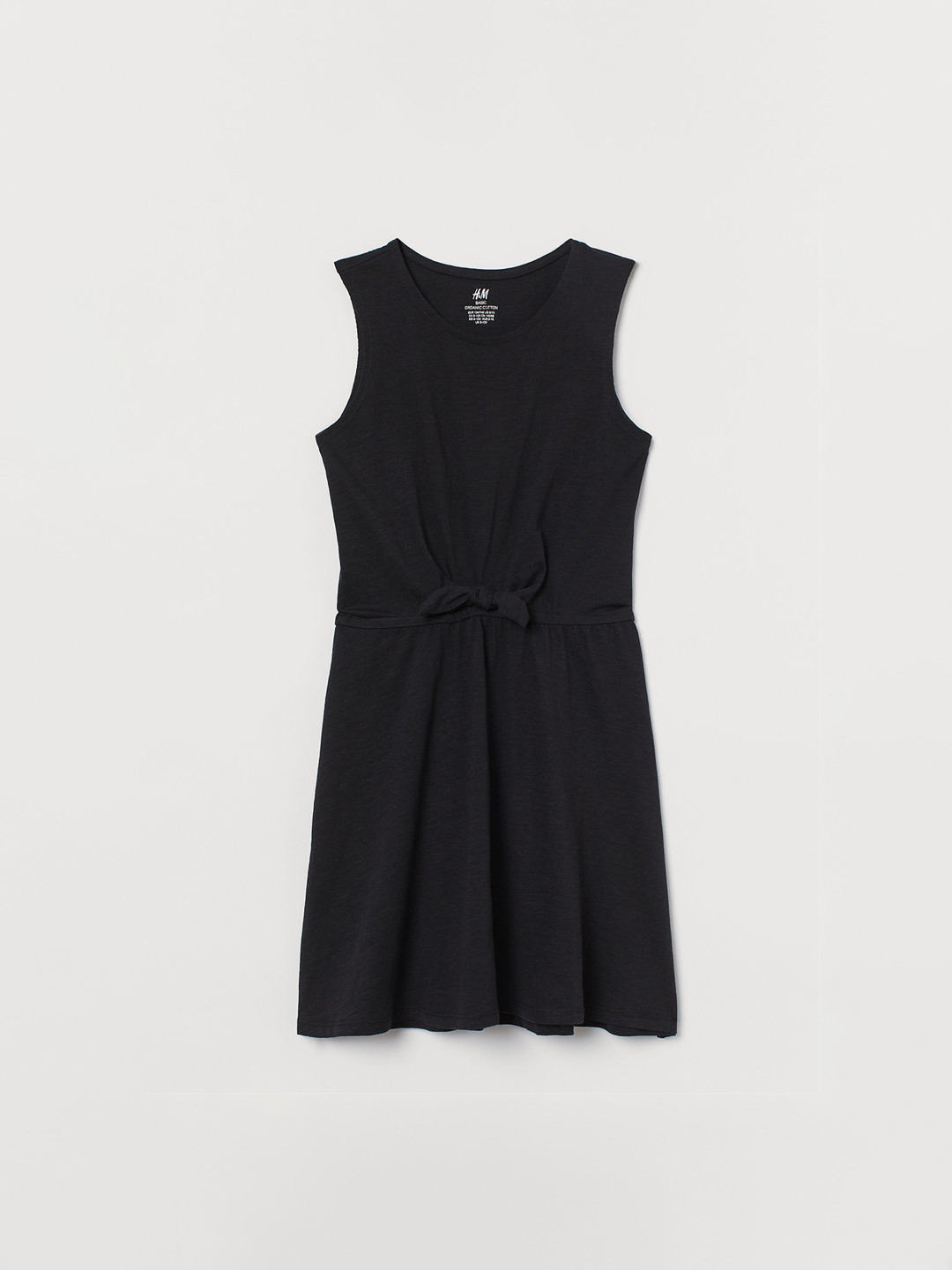 Buy H&M Girls Black Solid Tie Detail Dress Dresses for Girls 13971488