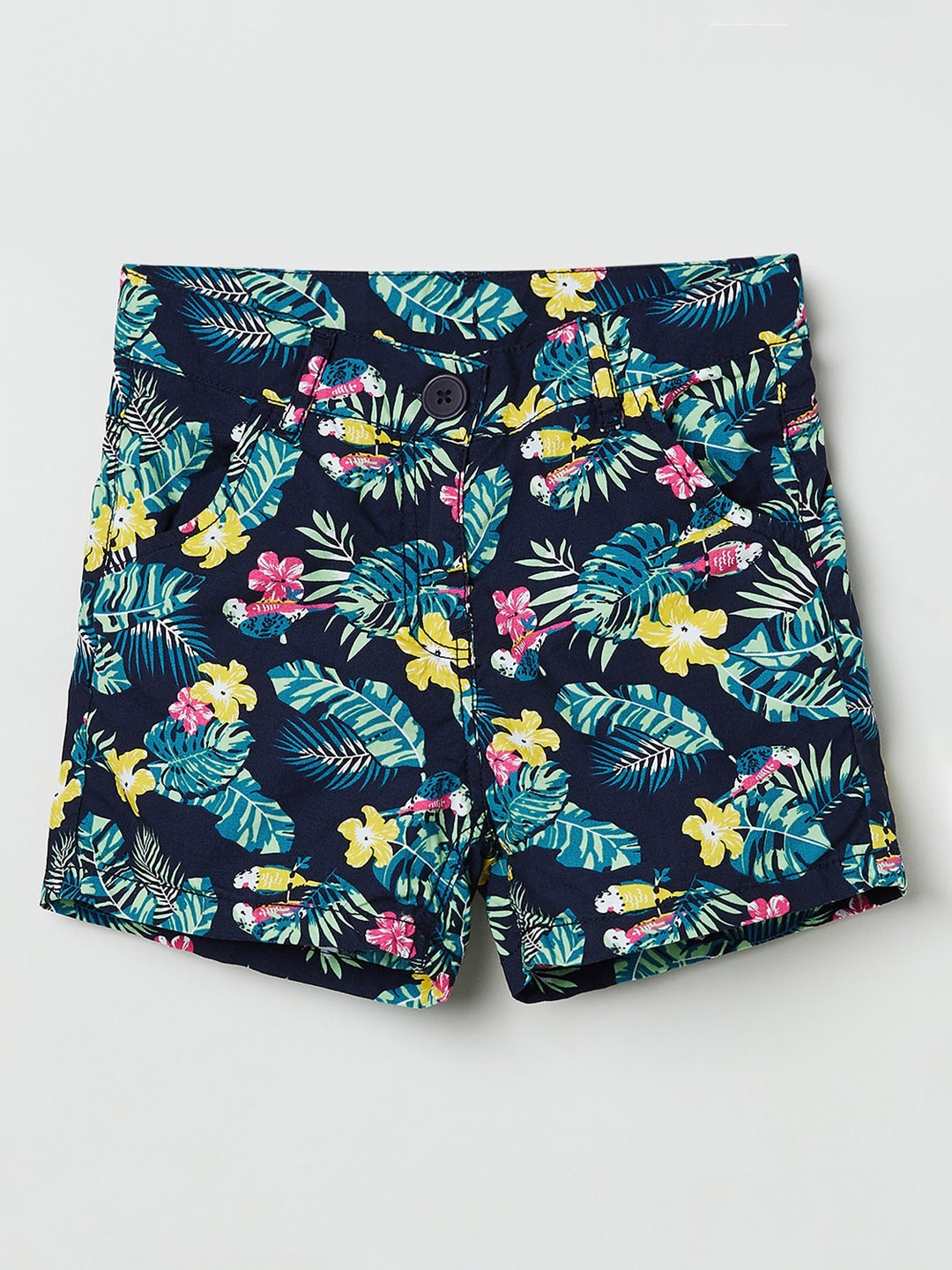 Buy Max Girls Blue Printed Regular Fit Regular Shorts - Shorts for