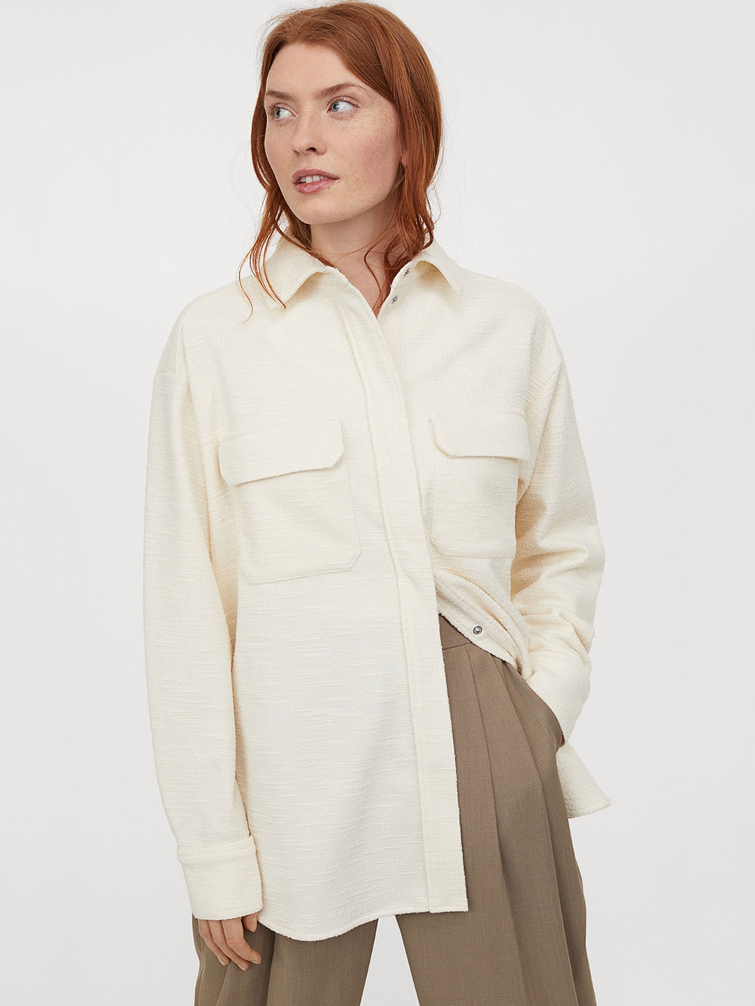 lined shirt jacket h&m