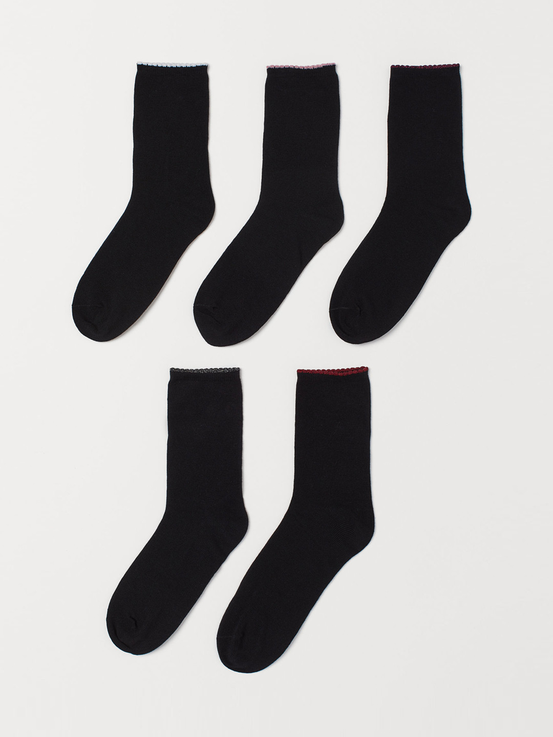 Buy H&M Women Black 5 Pack Socks Socks for Women 13965180 Myntra