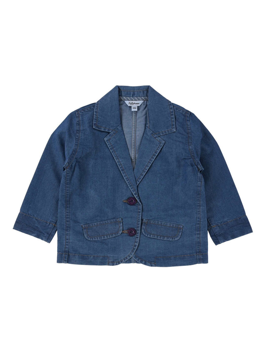 Buy TOFFY HOUSE Boys Blue Solid Denim Jacket Jackets for Boys