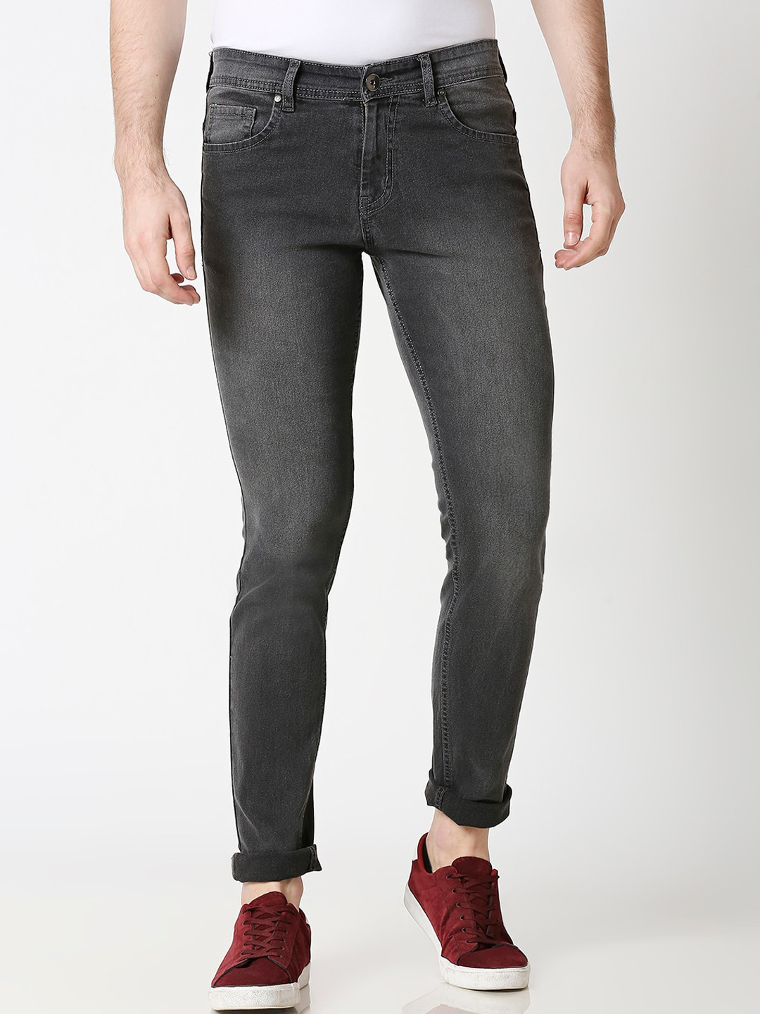 Buy High Star Men Grey Slim Fit Jeans Jeans for Men 13800816 Myntra