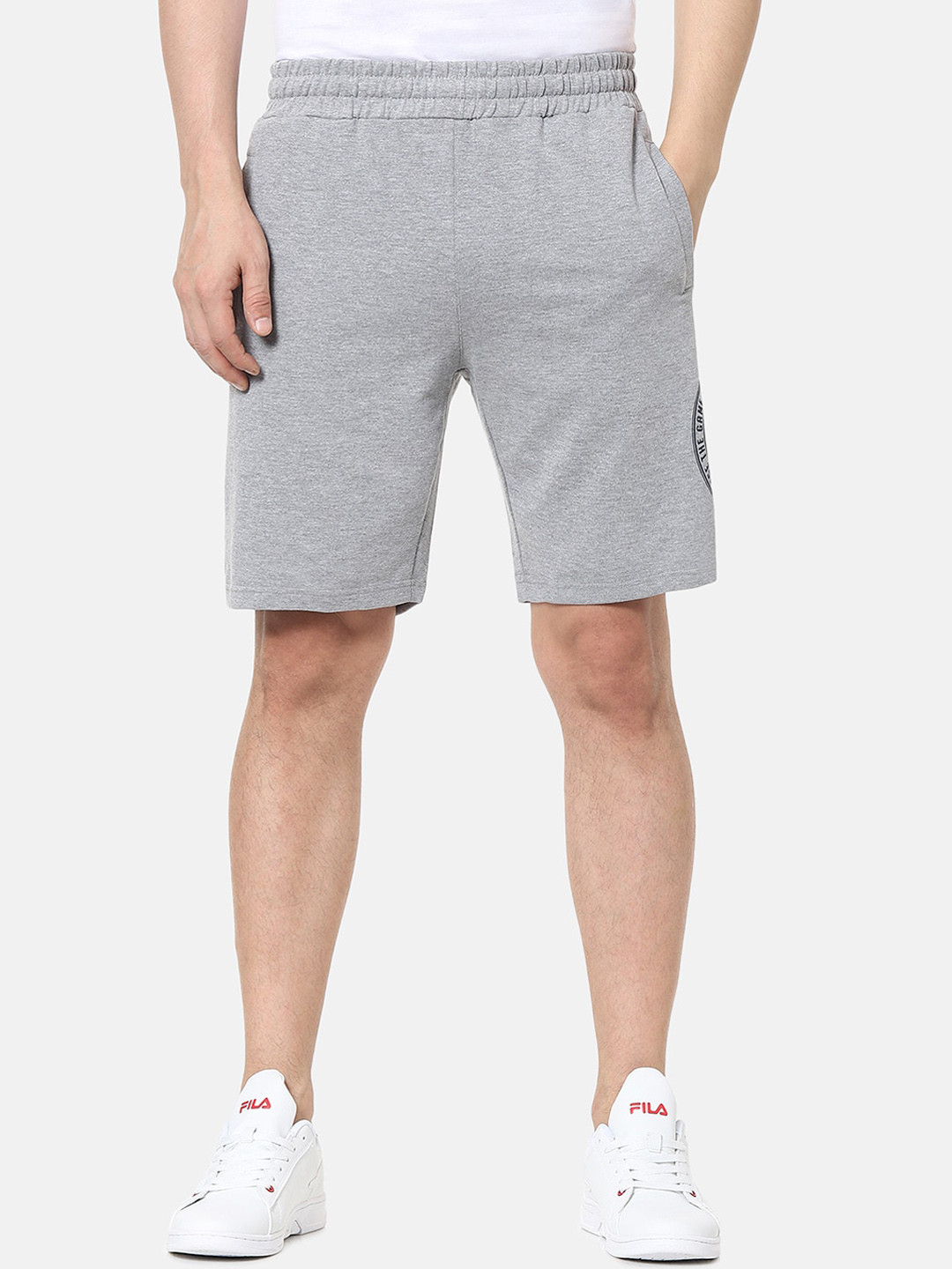 Men's Grey Solid Shorts