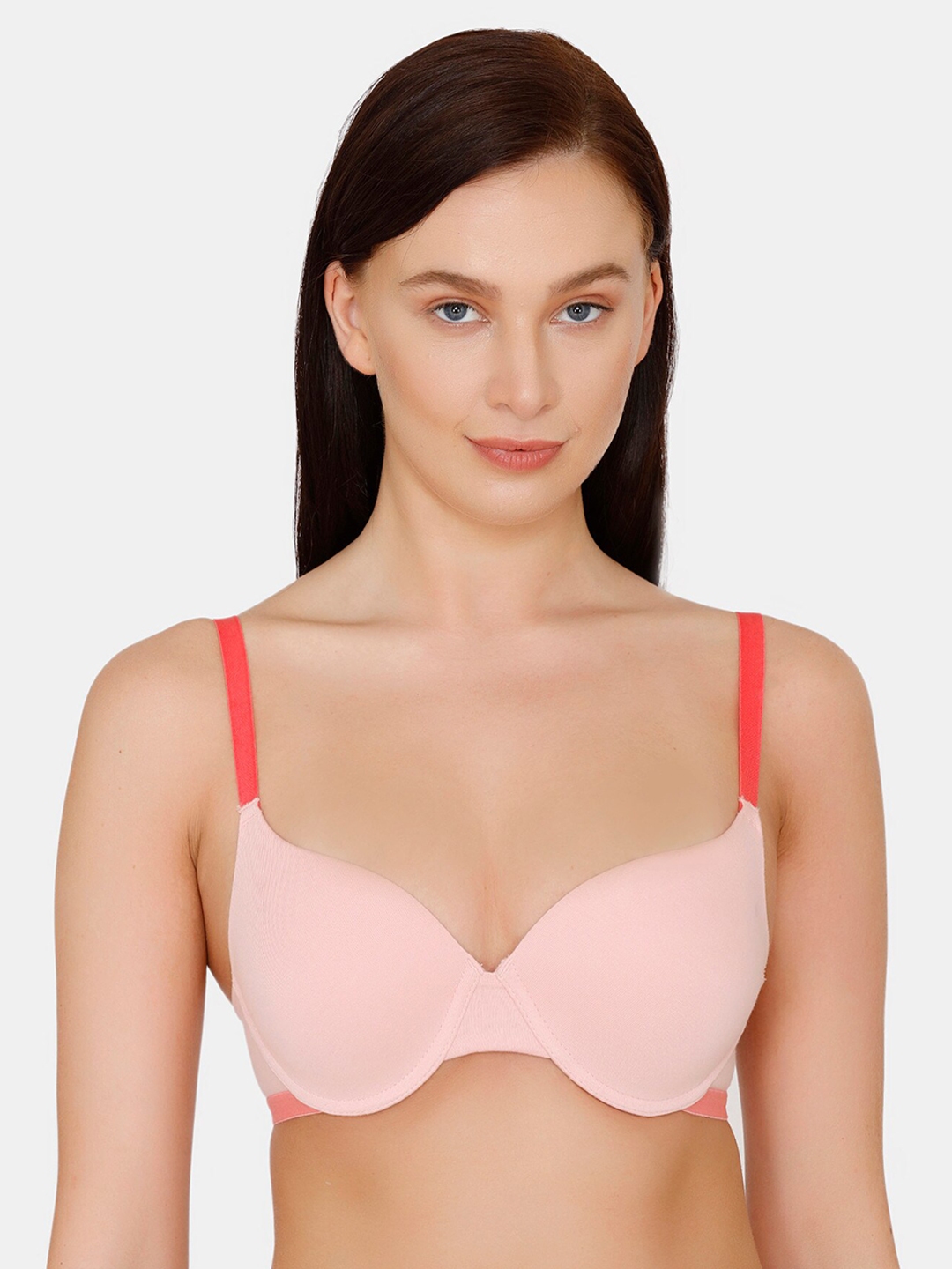 Buy Zivame Pink And Red Solid Underwired Lightly Padded Push Up Bra Zi10s5fashapink Bra For 