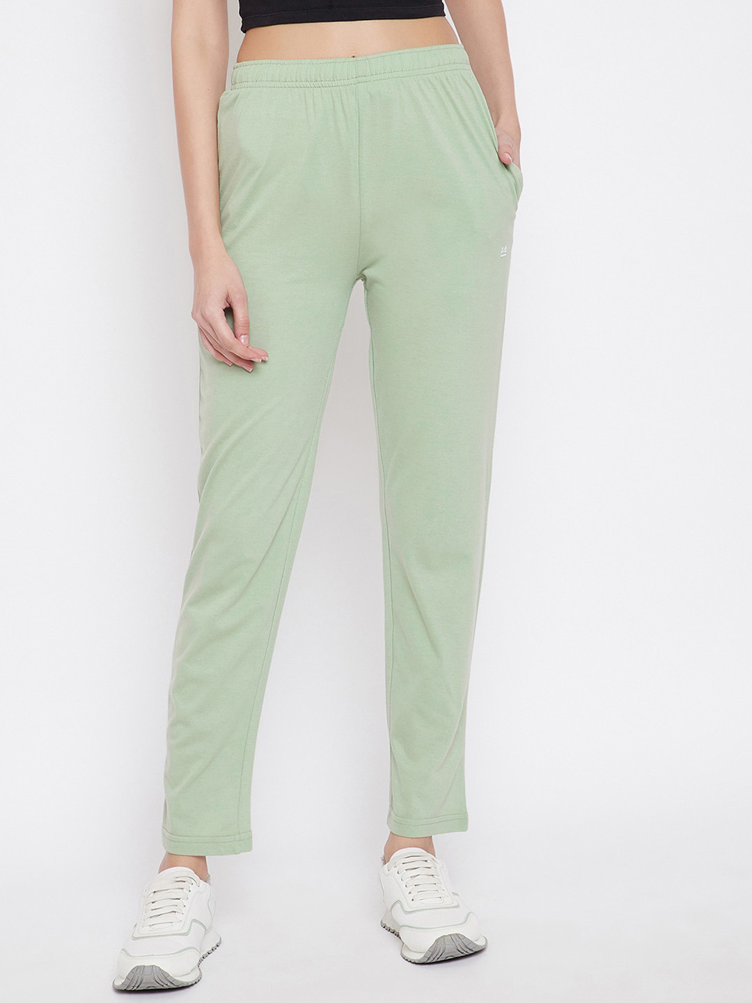 Buy Okane Women Green Solid Track Pants Track Pants for Women