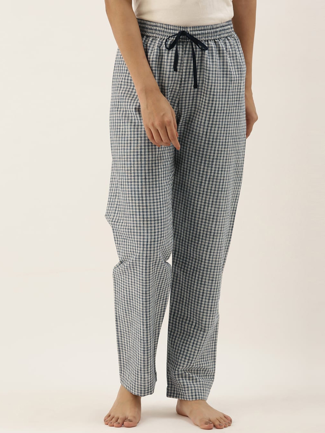 ladies checked lounge pants