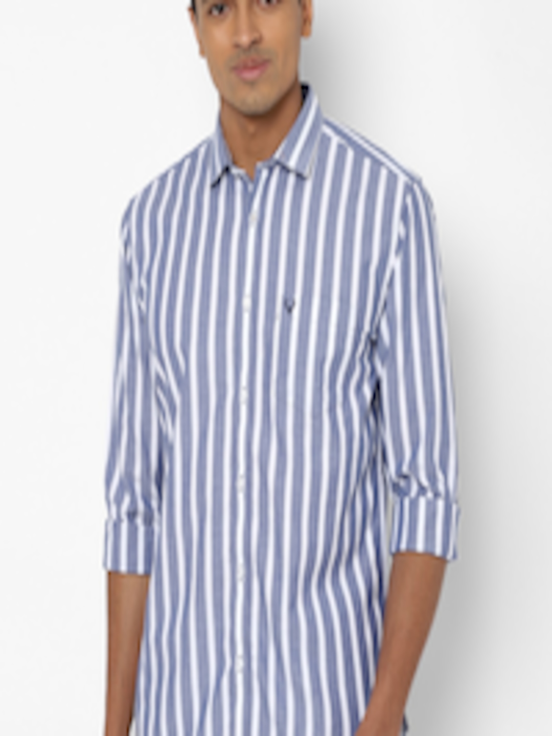 Buy Allen Solly Men Blue Striped Casual Shirt - Shirts for Men 13999532 ...