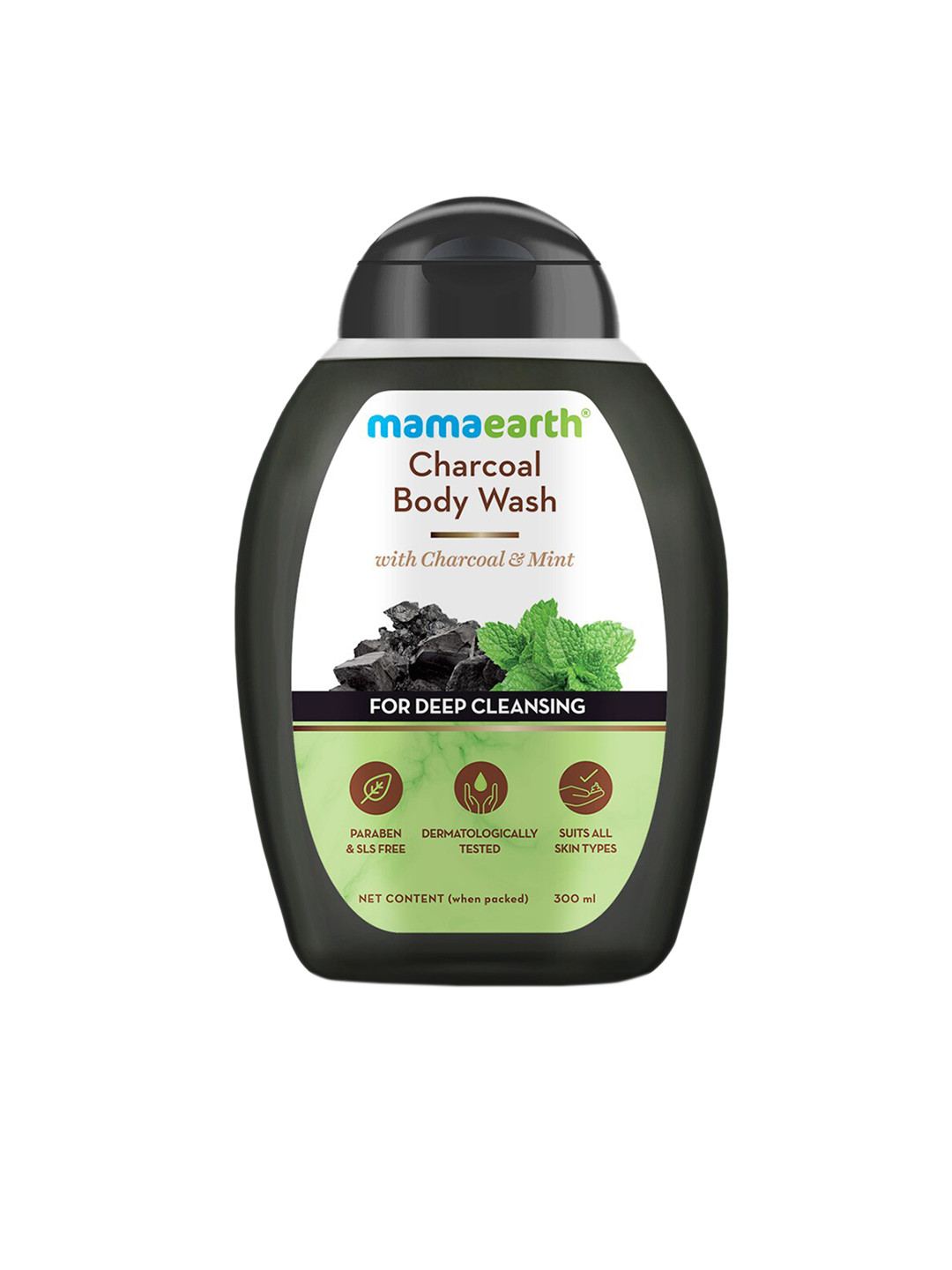 Buy Mamaearth Charcoal Body Wash With Mint 300 Ml Body Wash And Scrub