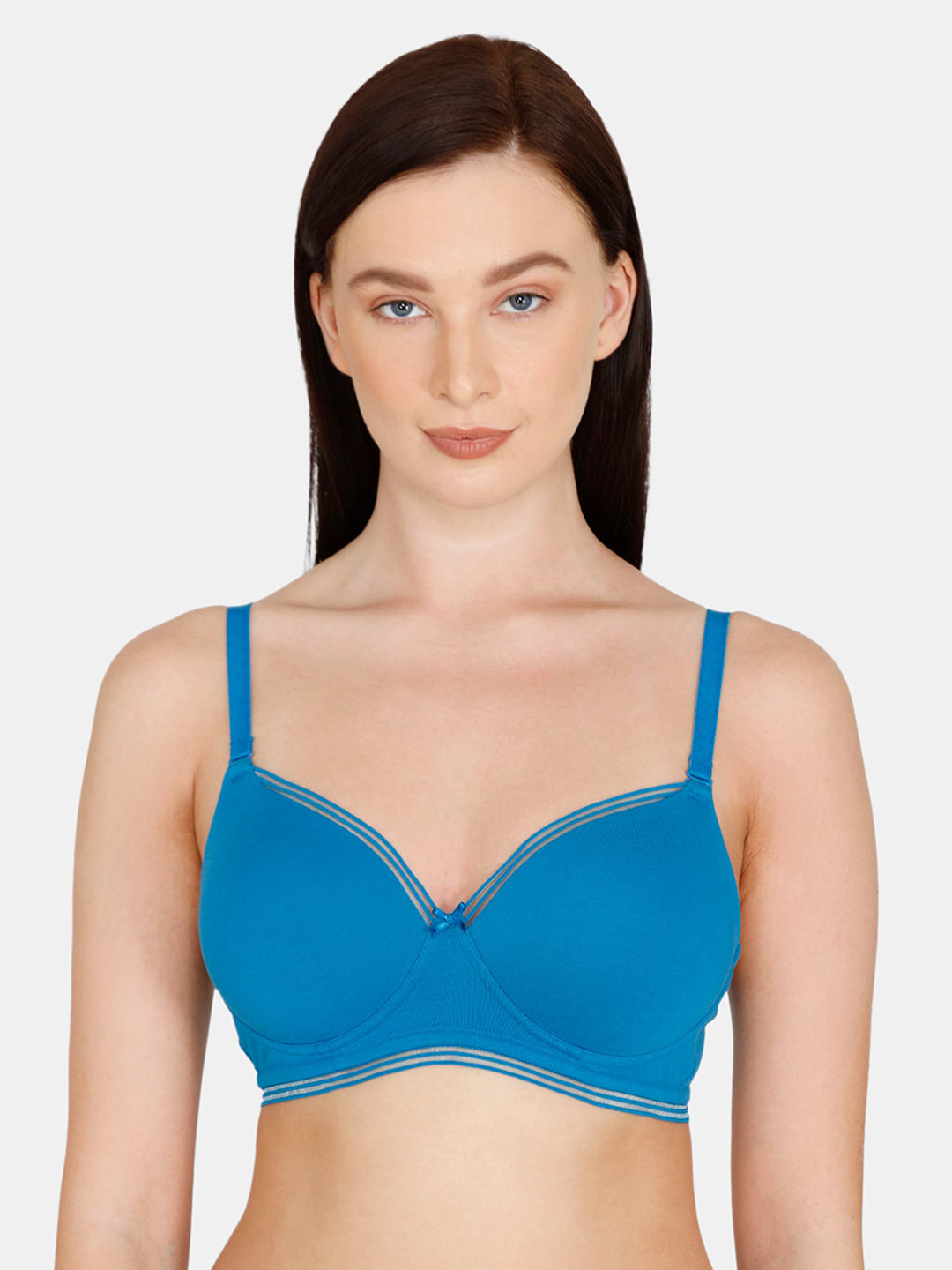 Buy Zivame Blue T Shirt Bra Half Coverage Underwired Lightly Padded