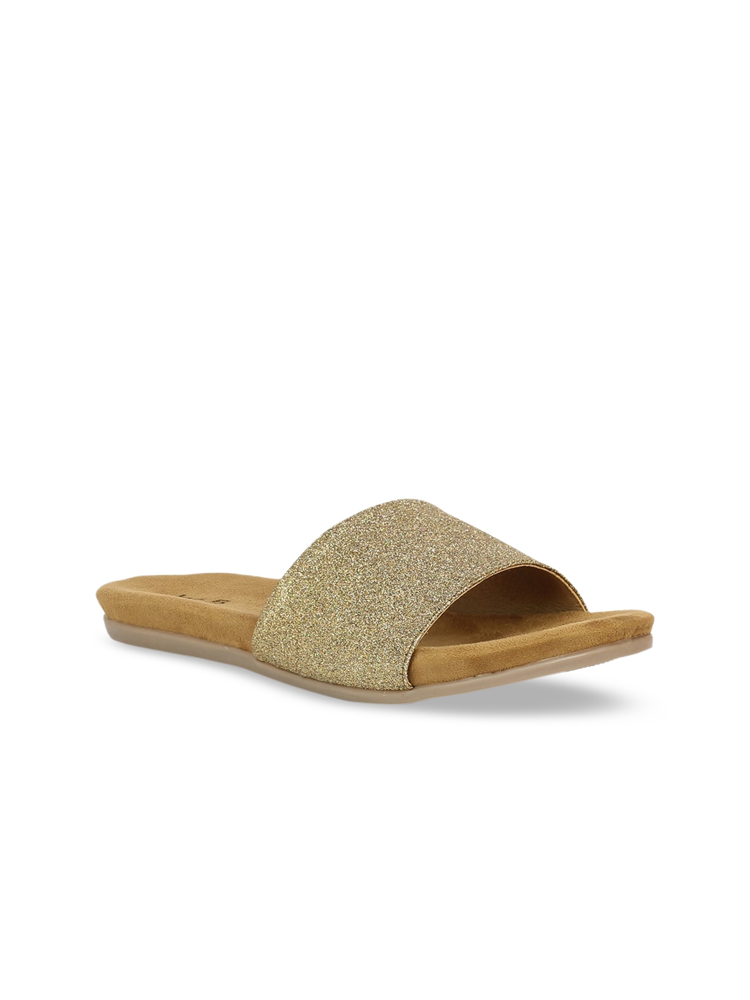 gold flats open toe