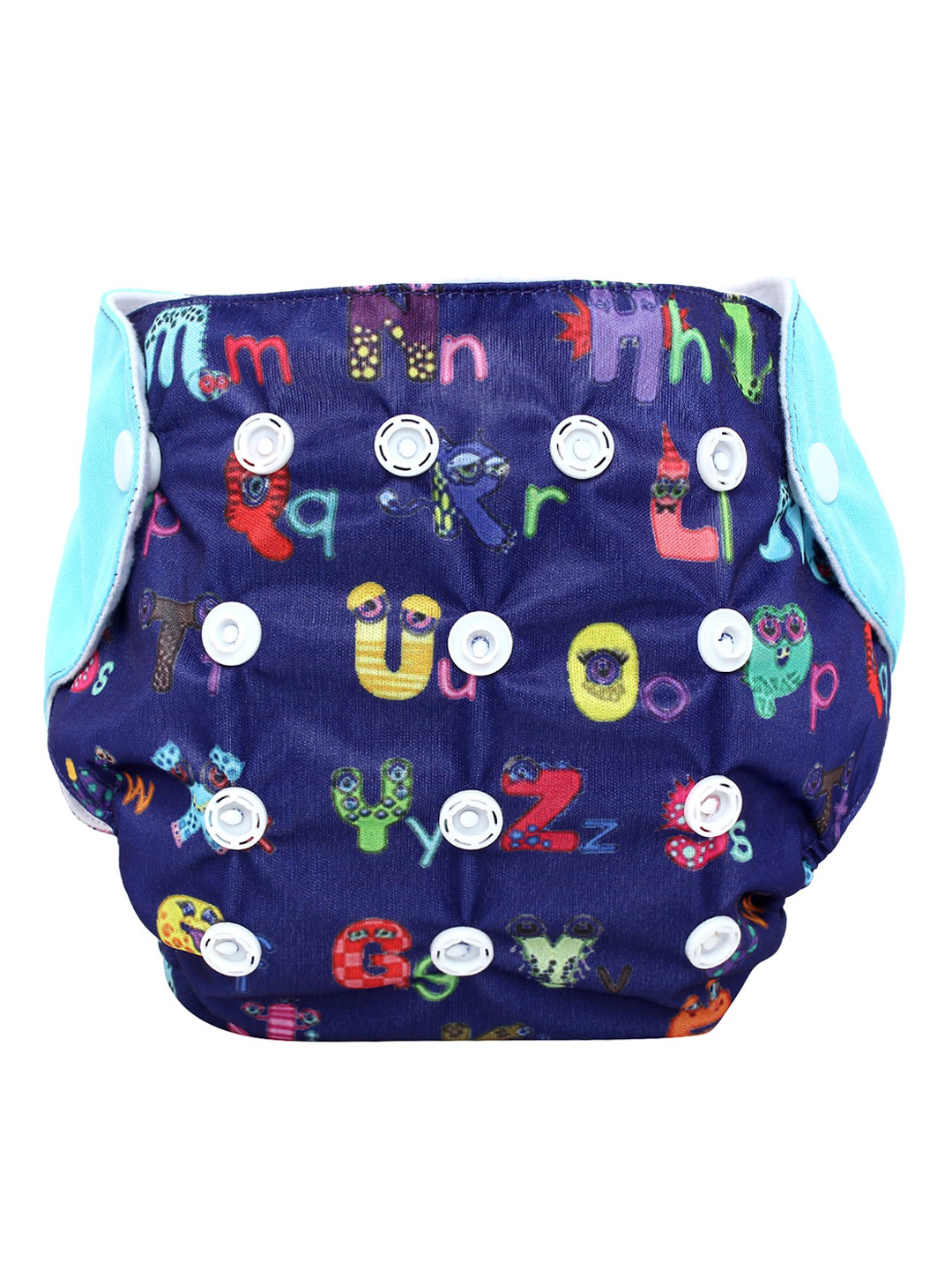 Buy Superminis Infants Navy Blue & Green Printed Waterproof Diaper