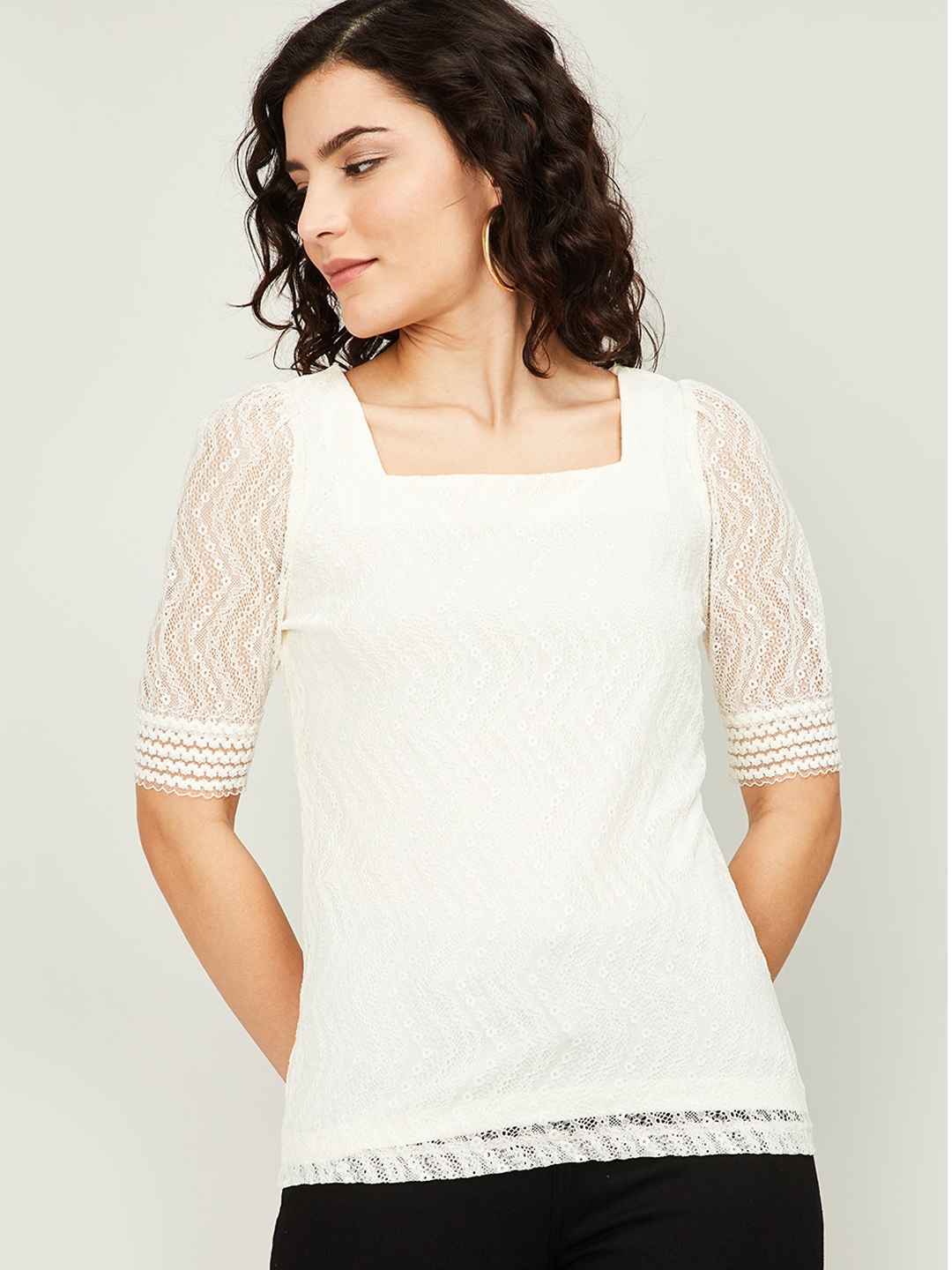 Buy CODE By Lifestyle Off White Regular Top - Tops for Women 14163072 ...