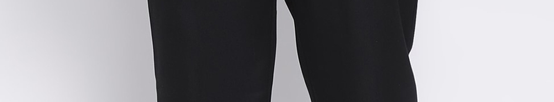 Buy Hangup Men Black Regular Fit Solid Formal Trousers - Trousers for ...