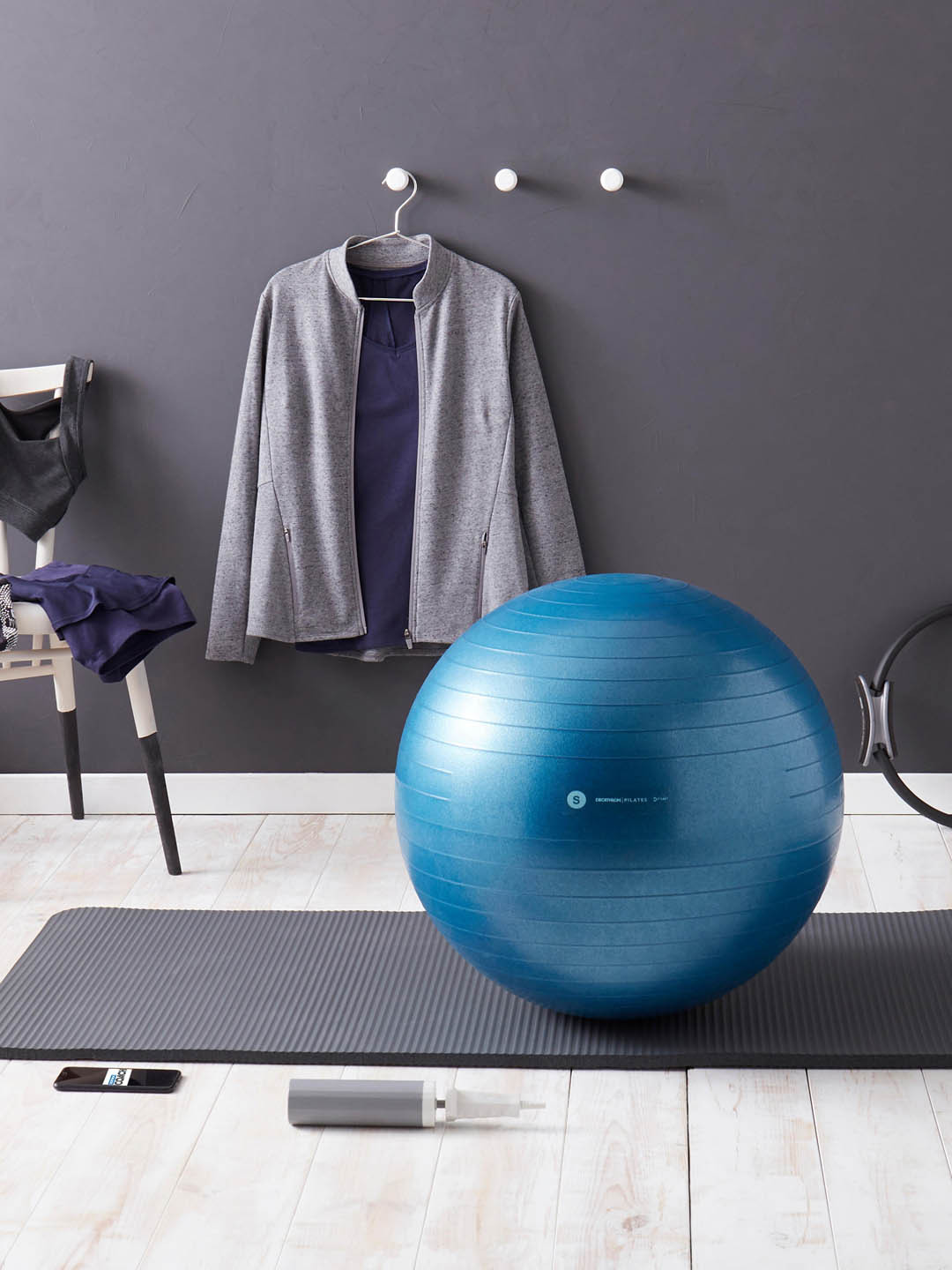 Buy NYAMBA By Decathlon Grey Solid 15 MM Pilates Yoga Mat Yoga Mats