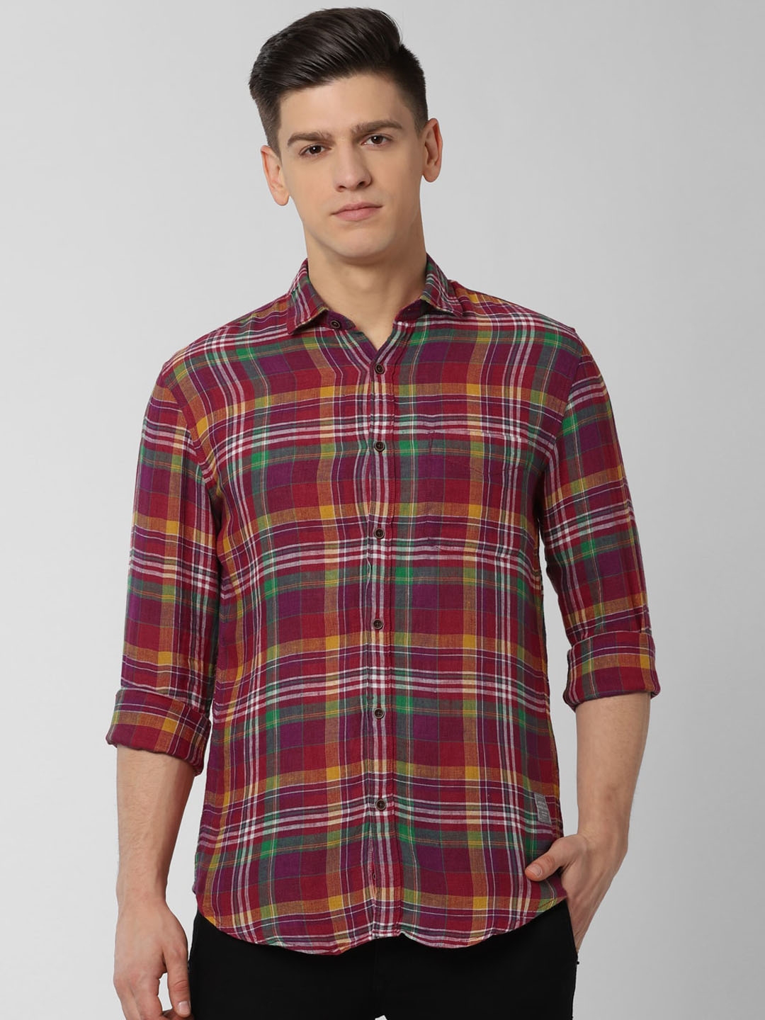 peter england shirts black