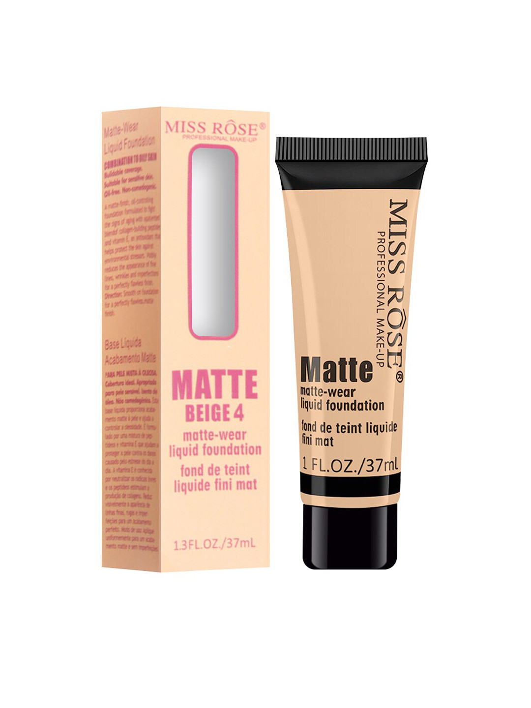 Buy MISS ROSE Matte Finish Liquid Foundation Tube Beige 04 37 Ml