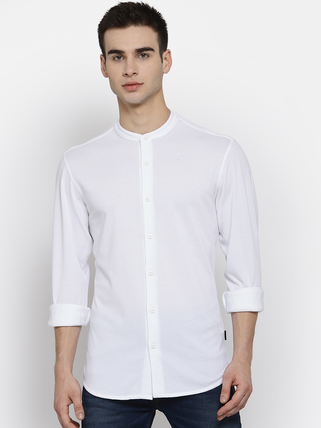 Buy Pepe Jeans Men White Pure Cotton Solid Casual Shirt - Shirts for ...