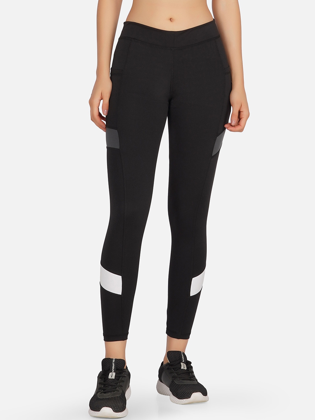 Buy NEU LOOK FASHION Women Black Solid Gym Tights Tights for Women