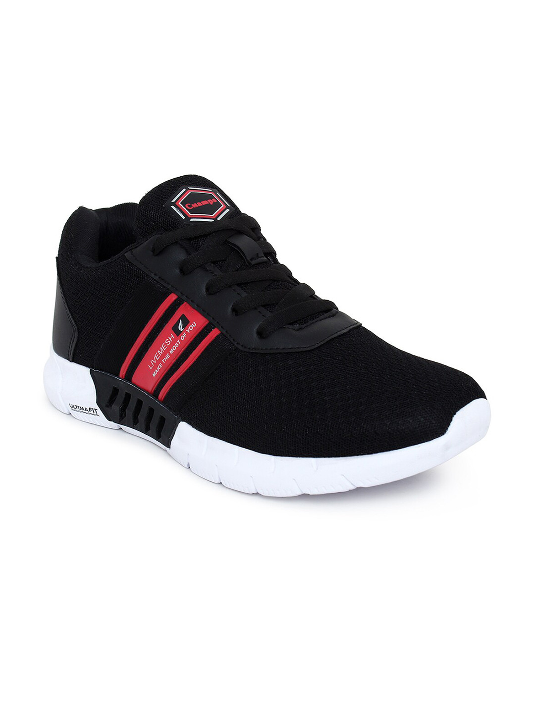 Buy Champs Men Black Mesh Running Shoes Sports Shoes for Men 14224438