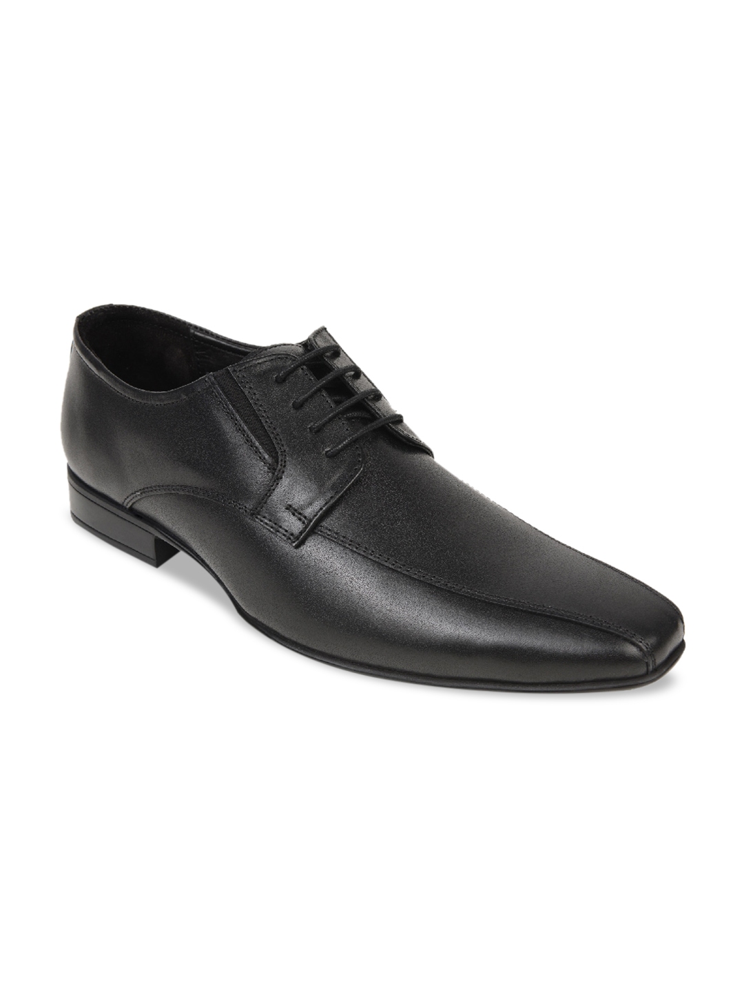 Buy Regal Men Black Solid Leather Formal Derbys - Formal Shoes for Men ...