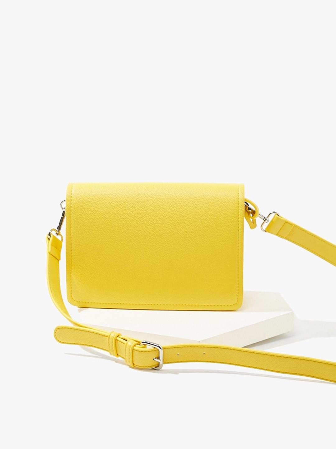 Buy FOREVER 21 Yellow Solid Sling Bag Handbags for Women 14041668