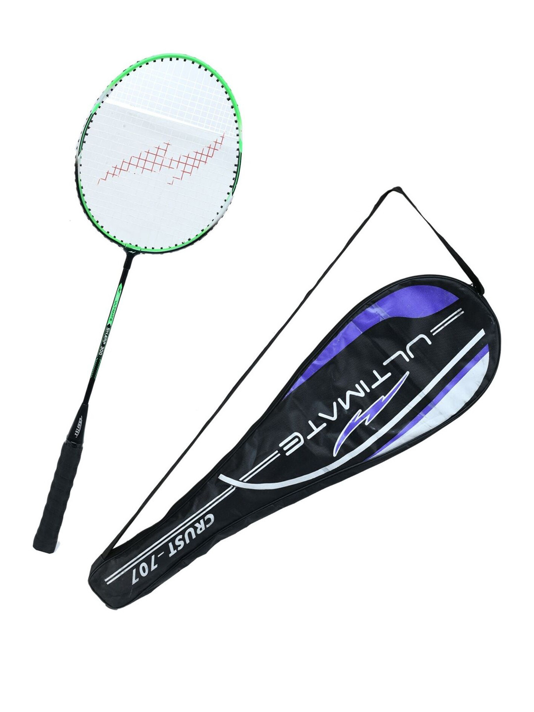 Buy Kastner Unisex Green & Black SHARP300 Strung Badminton Racquet