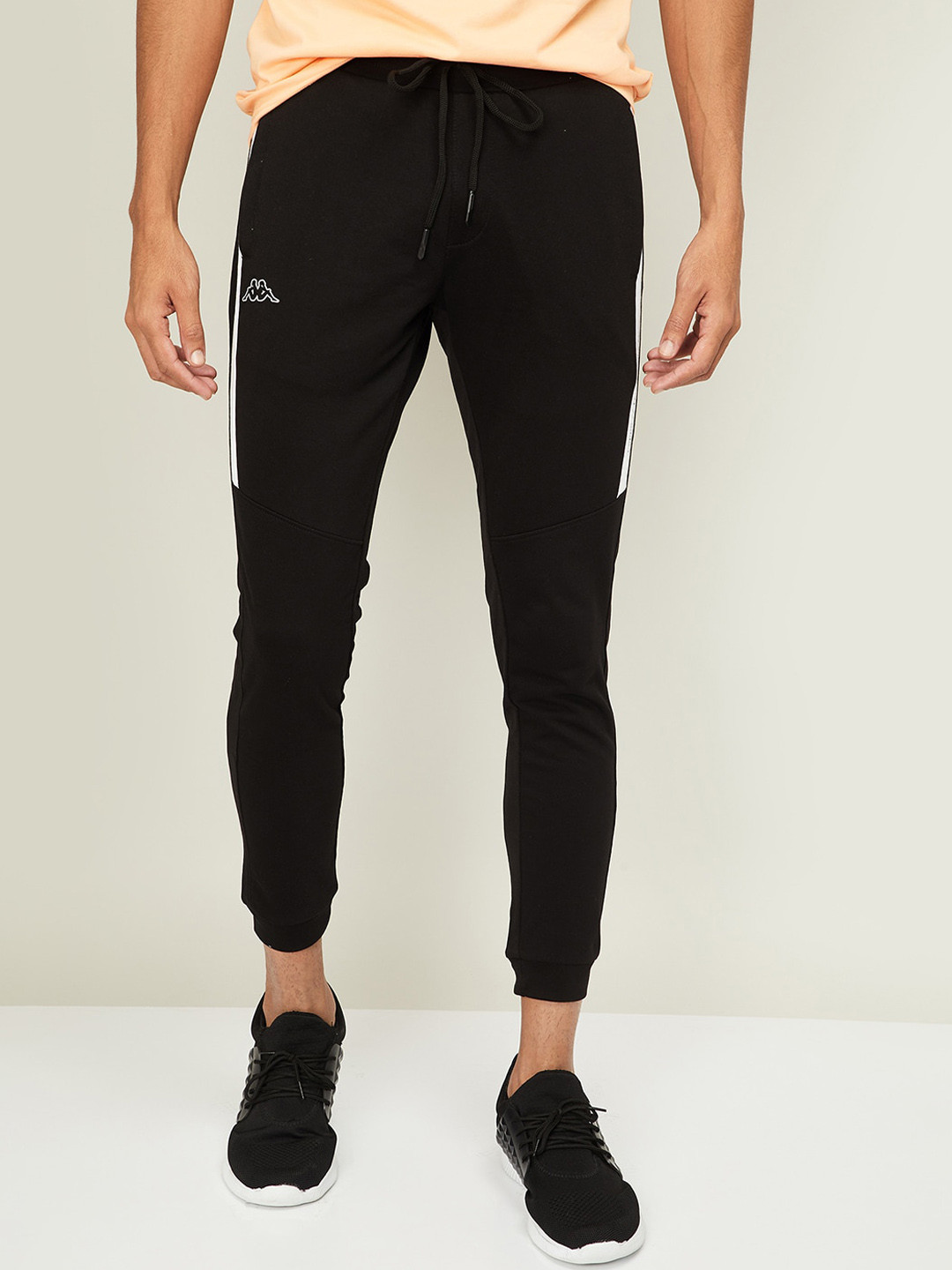 Buy Kappa Men Black Solid Slim Fit Joggers Track Pants for Men