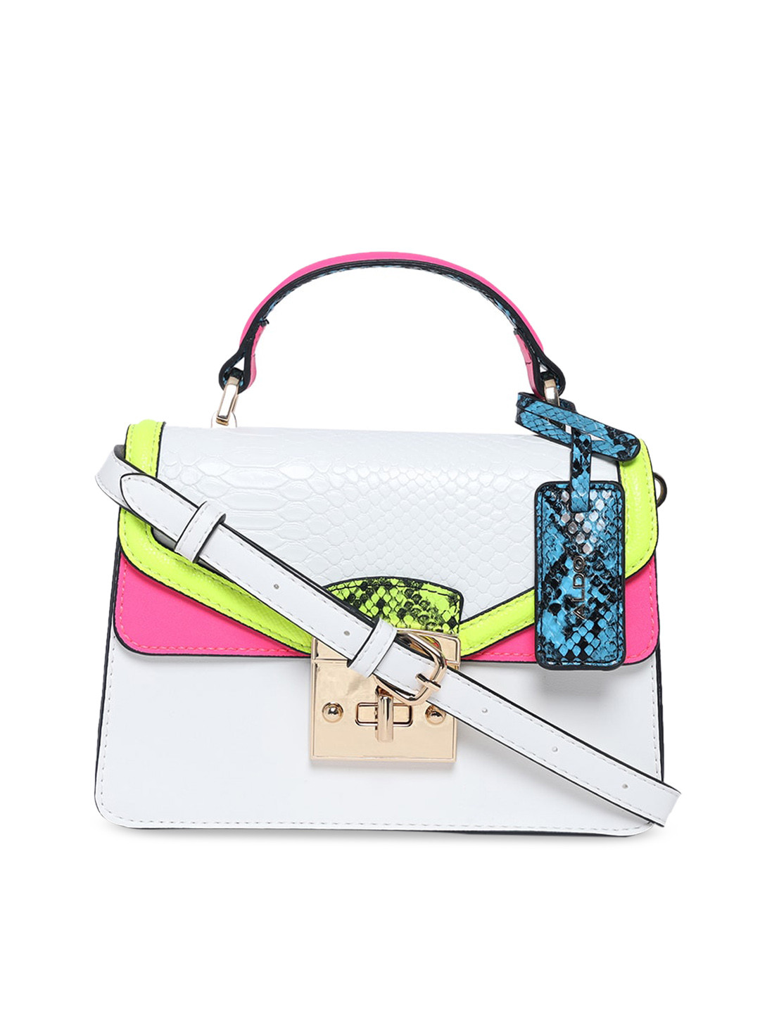 Buy ALDO White Colourblocked Satchel Handbags for Women 14059844 Myntra