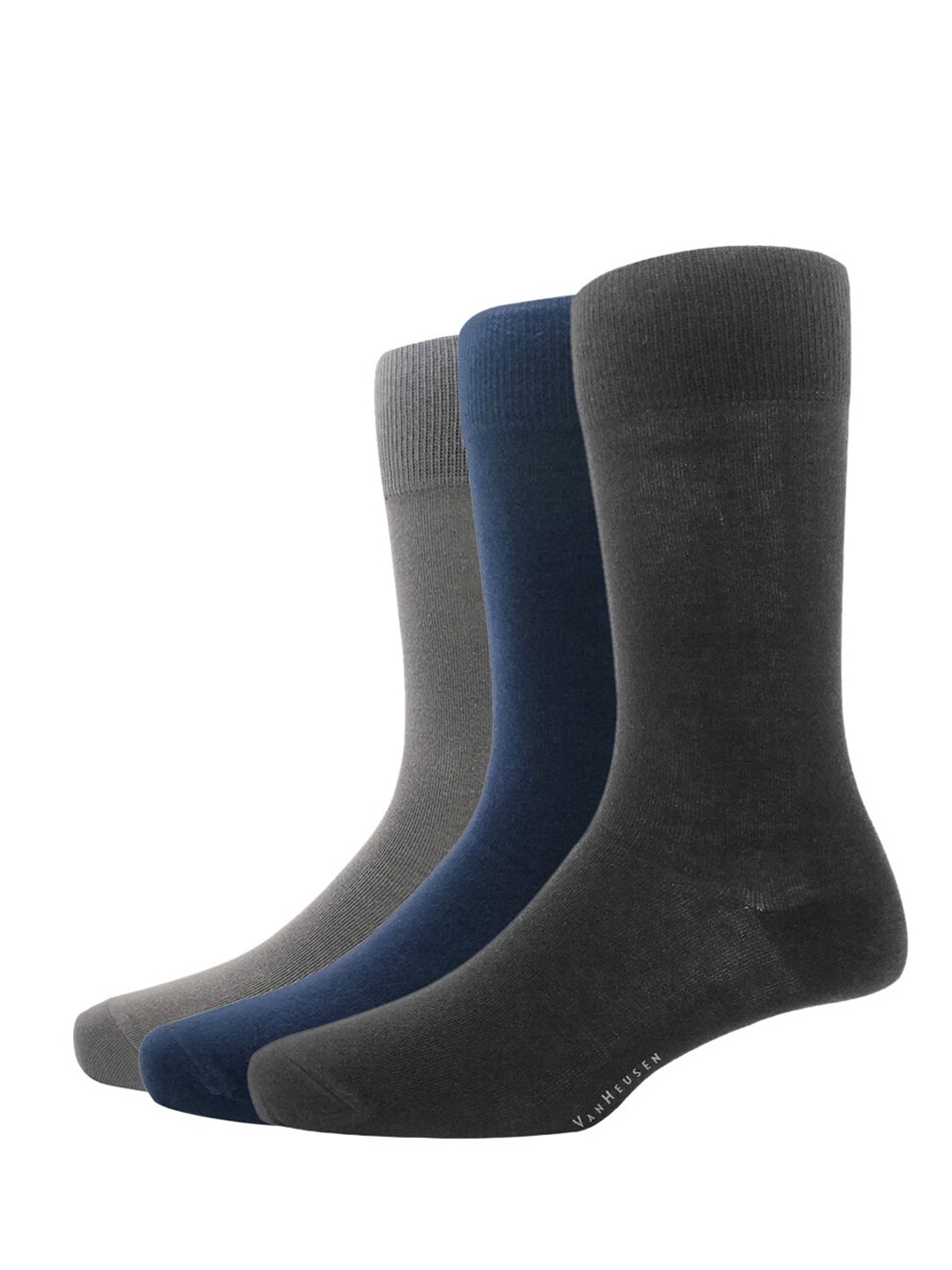 Buy Van Heusen Men Pack Of 3 Solid Calf Length Socks Socks for Men