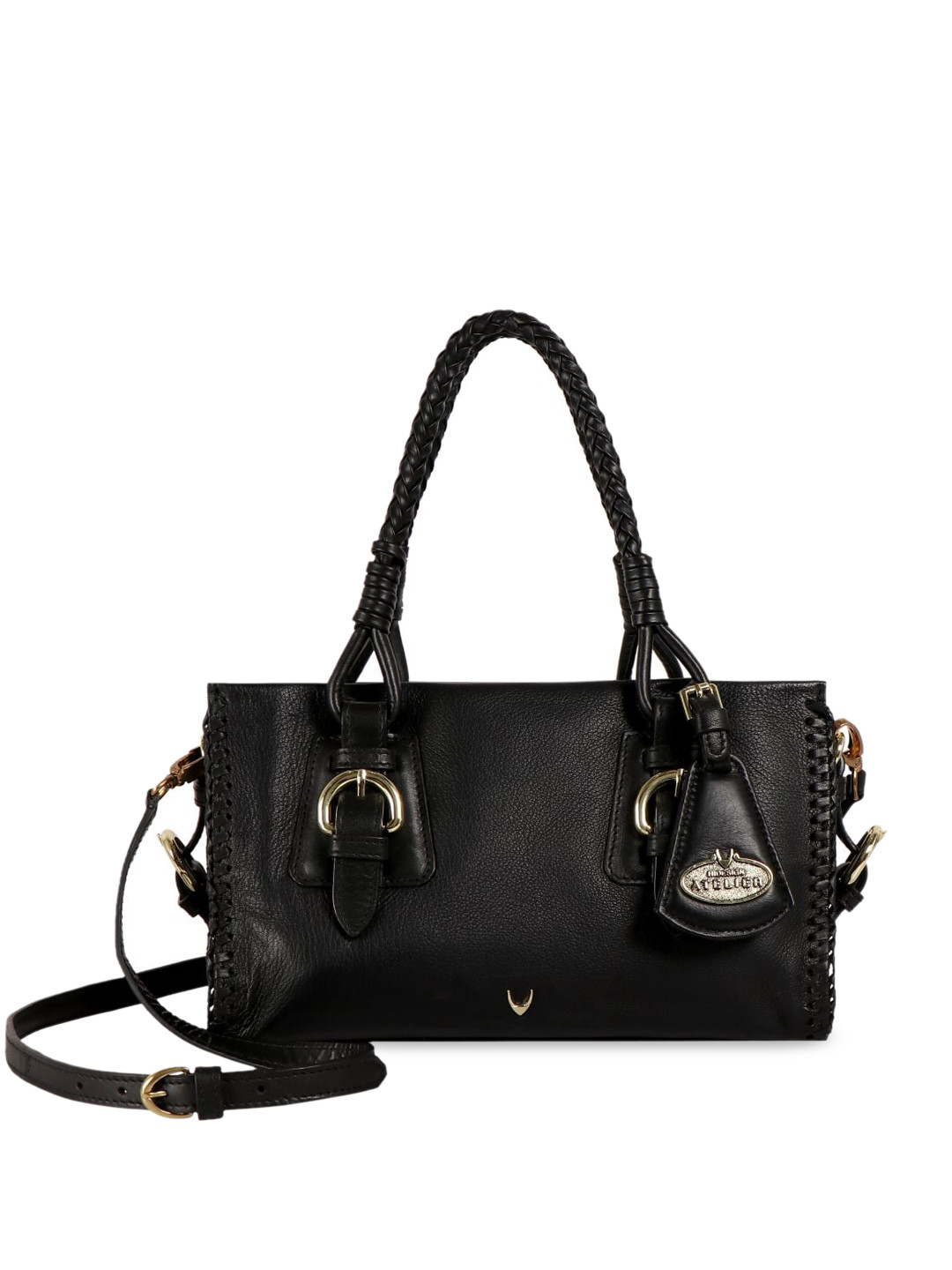 Buy Hidesign Black Solid Leather Shoulder Bag Handbags for Women