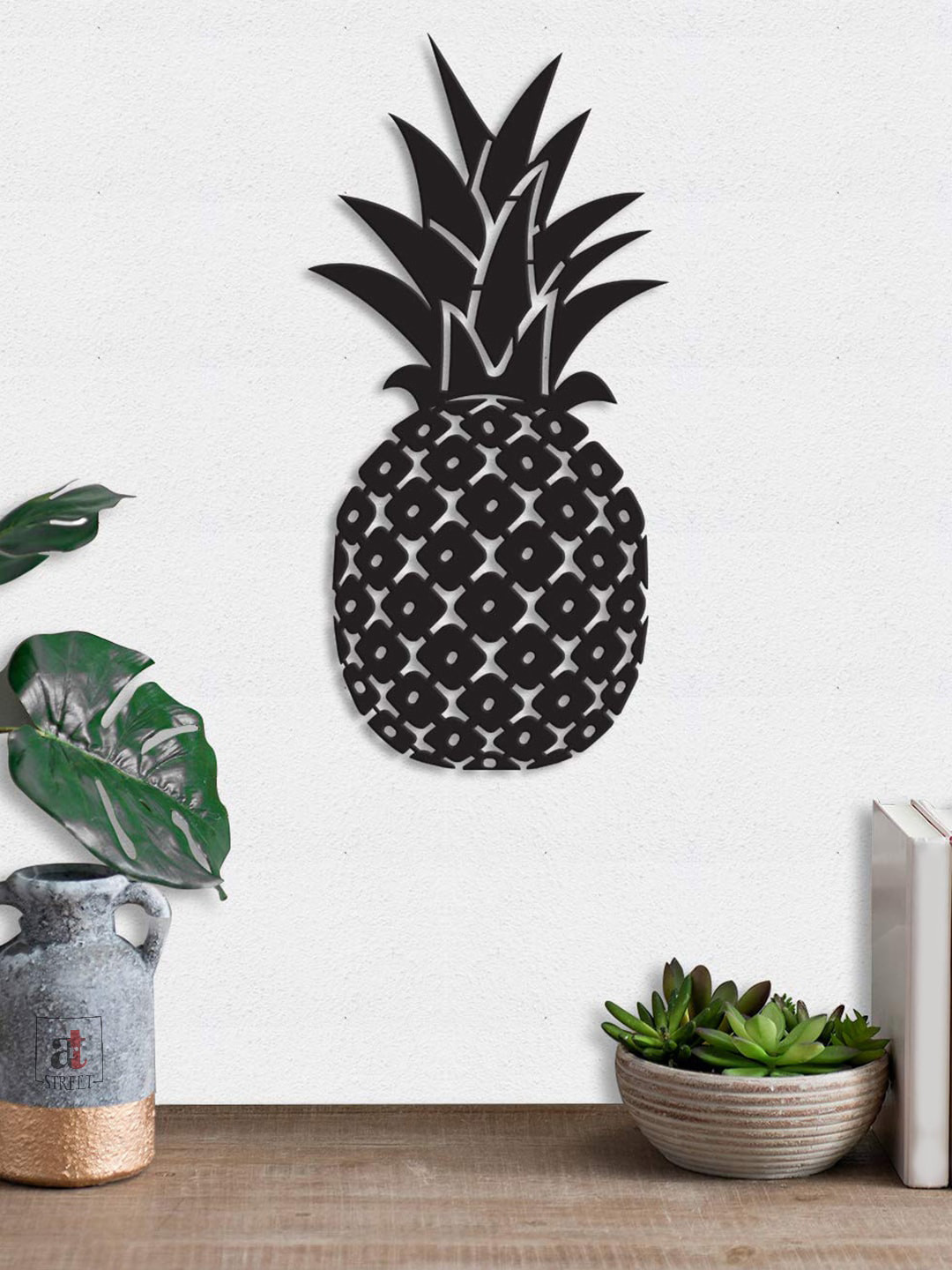 Buy Art Street Black Pineapple Wall Decor Wall Decor for Unisex