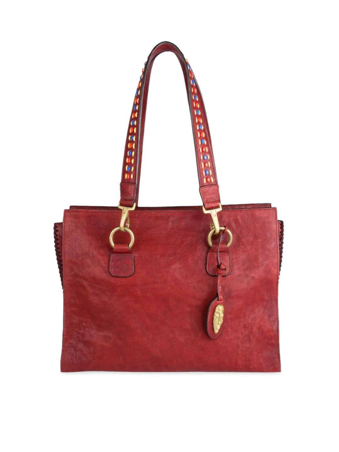 Buy Hidesign Red Solid Leather Shoulder Bag Handbags for Women