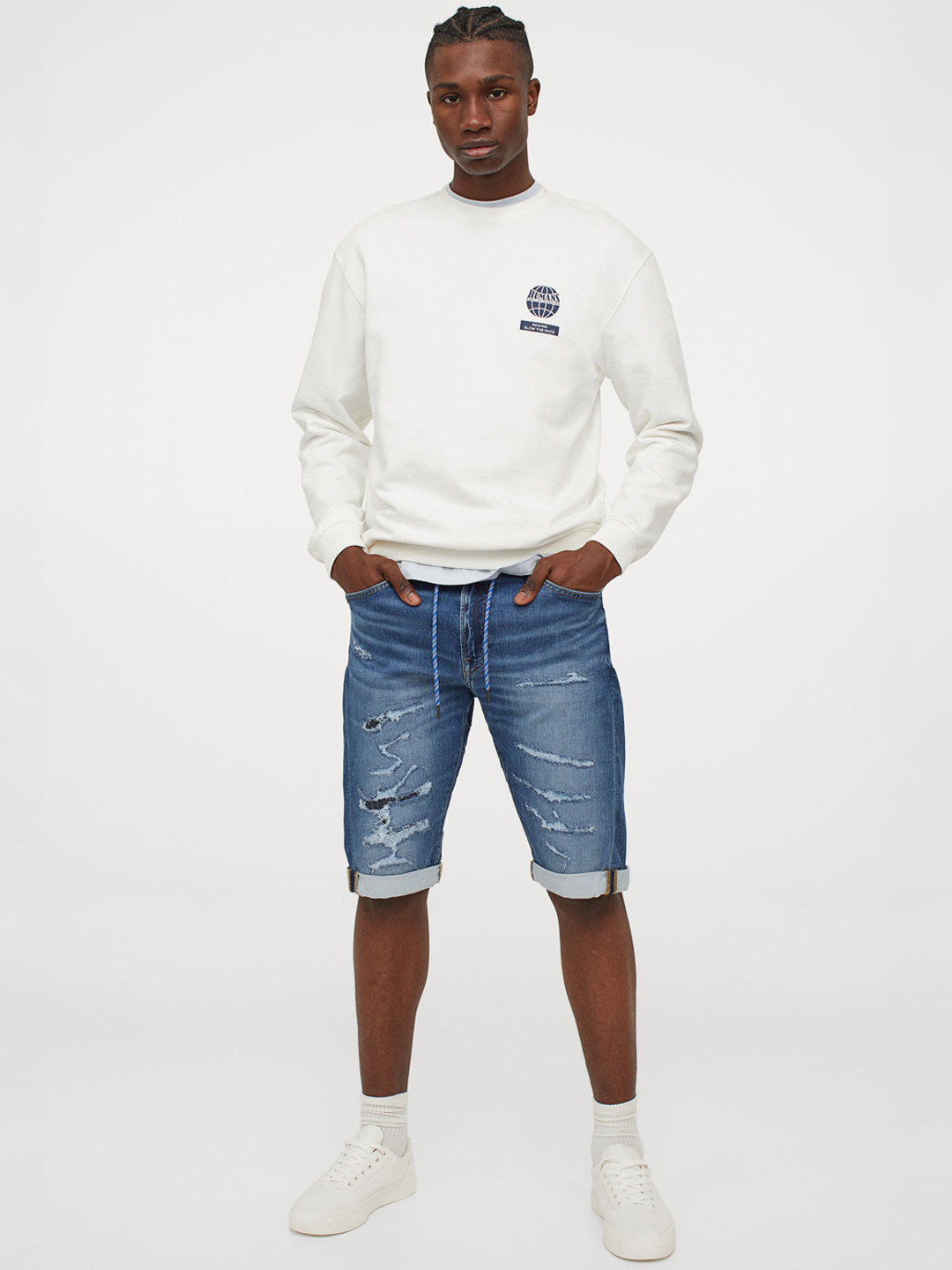 Buy H&M Men Blue Hybrid Relaxed Jogger Shorts Shorts for Men 14343432