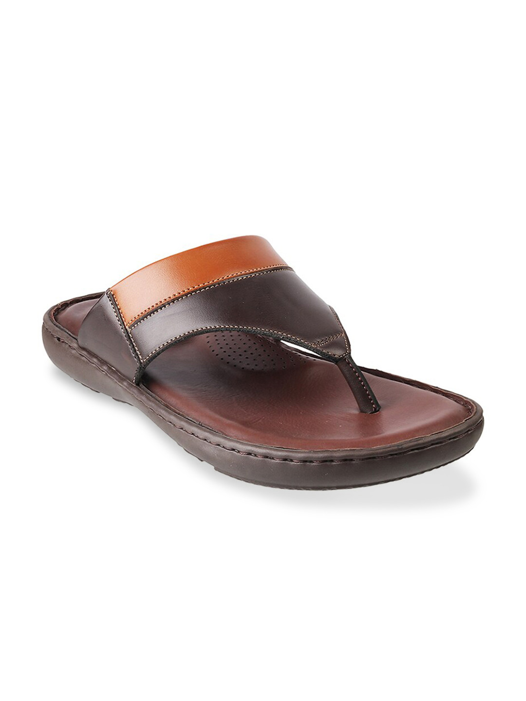 Buy Mochi Men Brown Leather Comfort Sandals Sandals for Men 14339214