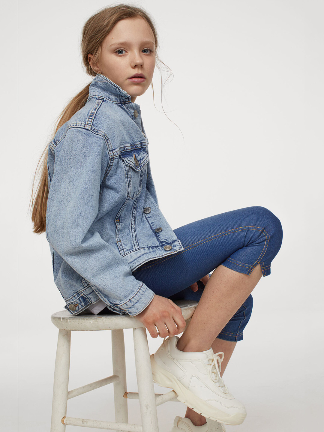 Buy H&M Girls Blue Capri Leggings Capris for Girls 14341920 Myntra