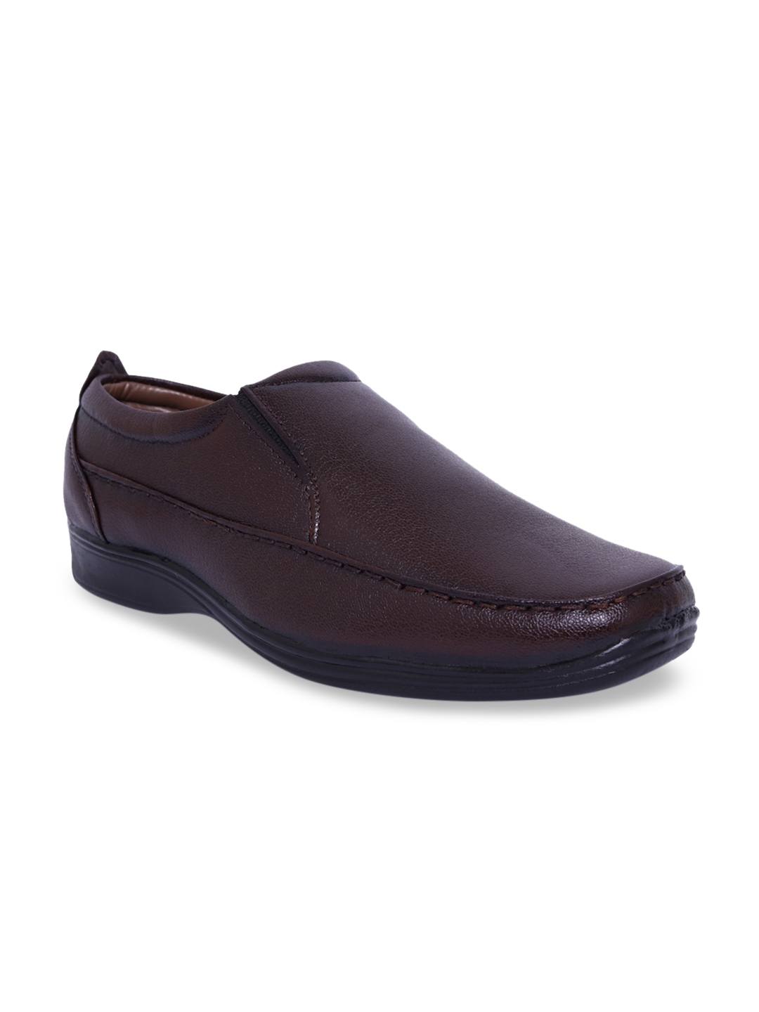 brown formal slip on shoes