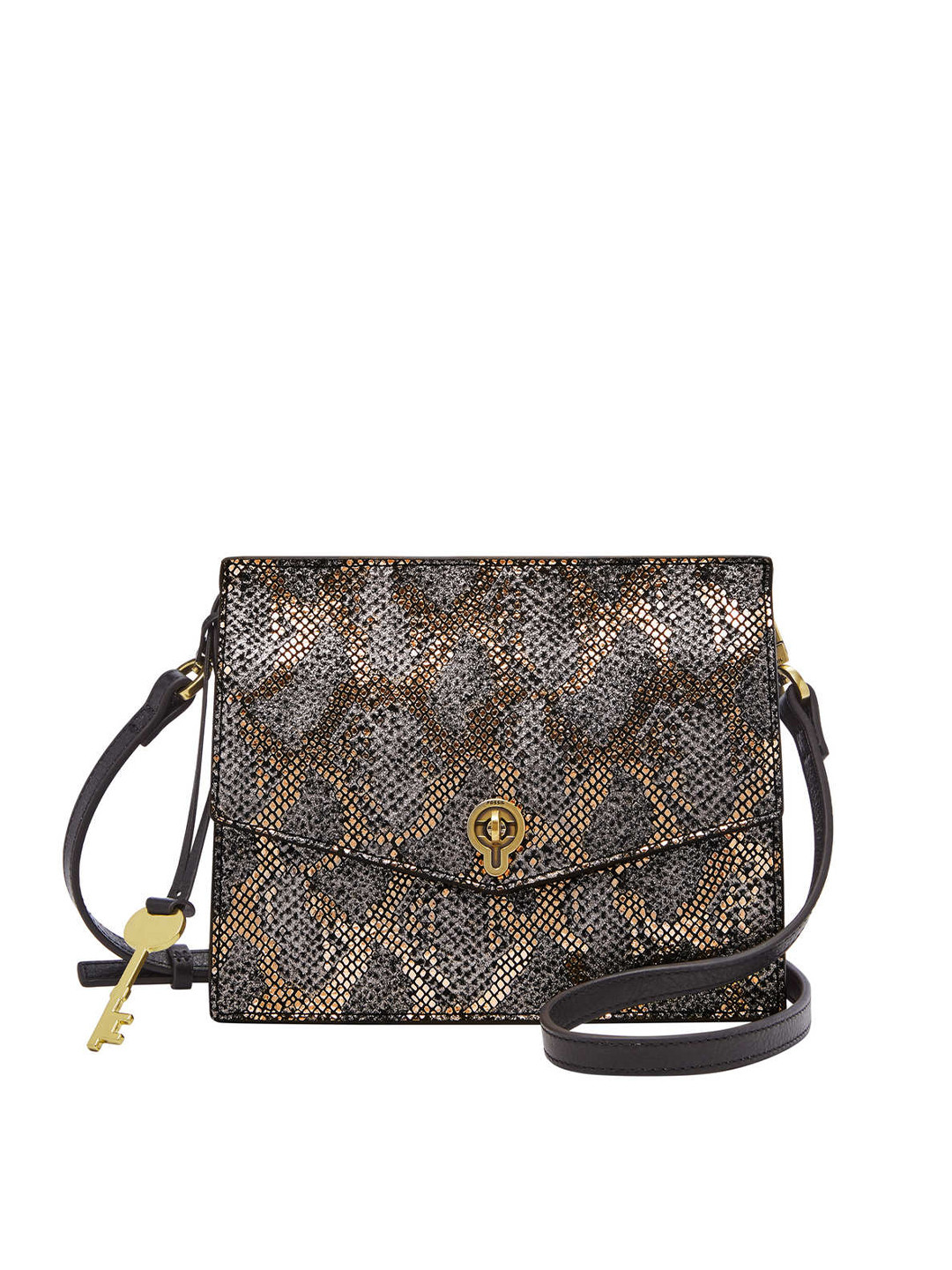 Buy Fossil Silver Toned Textured Shoulder Bag Handbags for Women