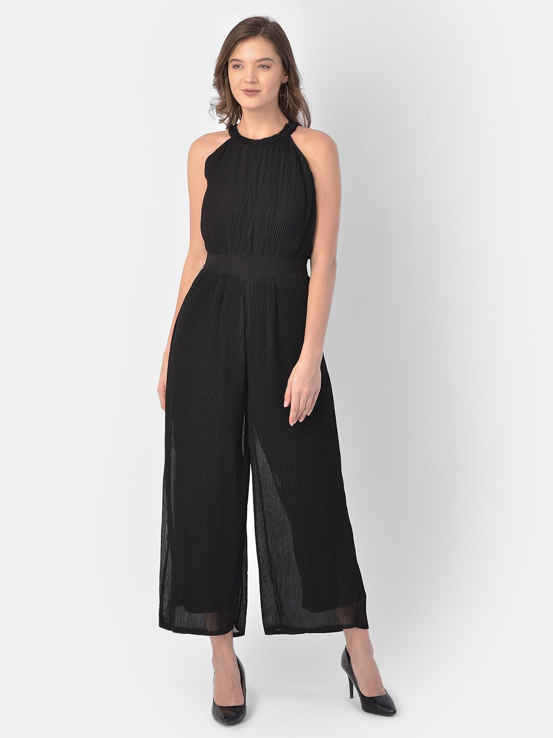 Buy Eavan Black Halter Neck Basic Jumpsuit - Jumpsuit for Women 14375646 | Myntra