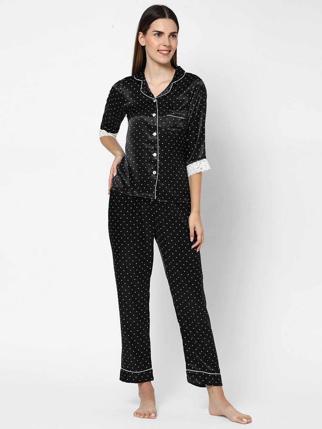 night suit for women black