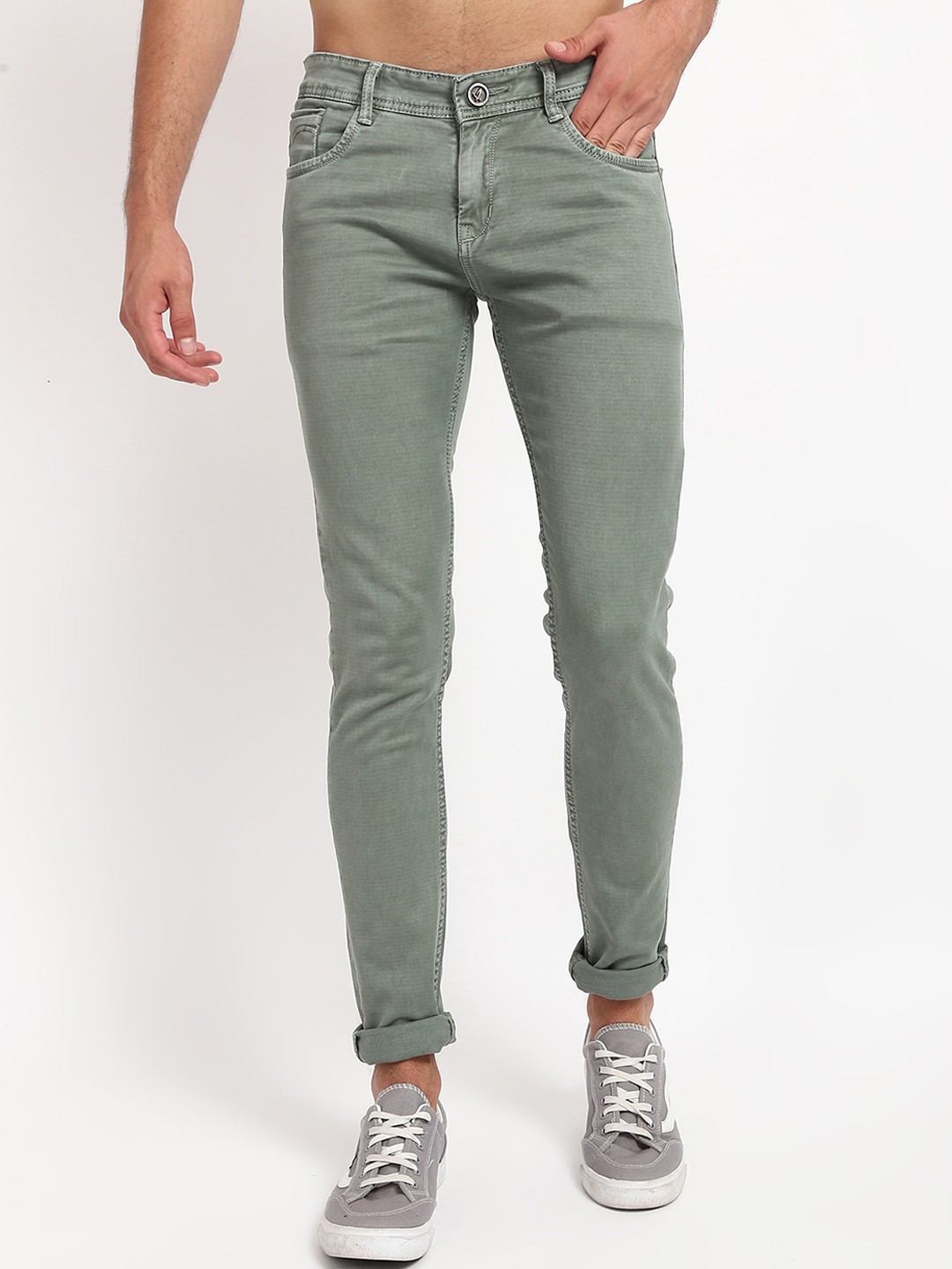 Buy V2 Value & Variety Men Green Jeans - Jeans for Men 14402214 | Myntra