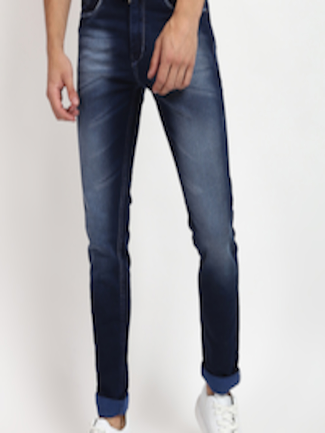 Buy V2 Value & Variety Men Navy Blue Heavy Fade Jeans - Jeans for Men ...
