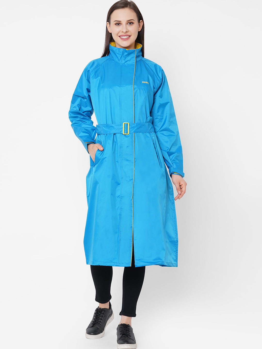 Buy Zeel Women Blue Solid Rainjacket Rain Jacket for Women 14416326