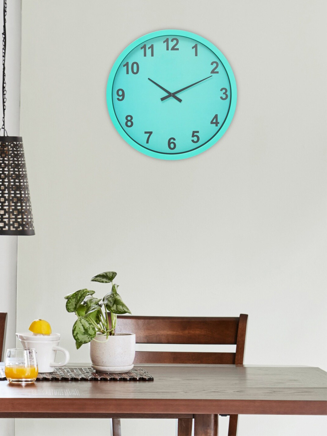 Buy Home Centre Turquoise Blue Vintage Wall Clock Clocks for Unisex