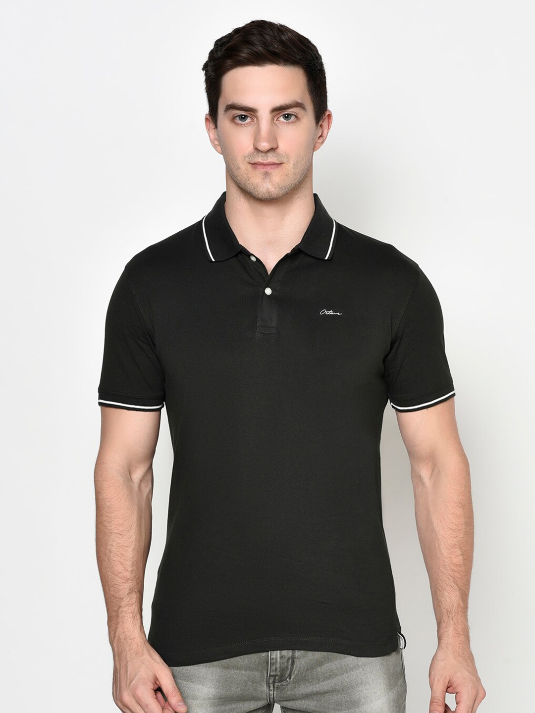 Buy Octave Men Olive Polo Collar T Shirt - Tshirts for Men 14416680 ...