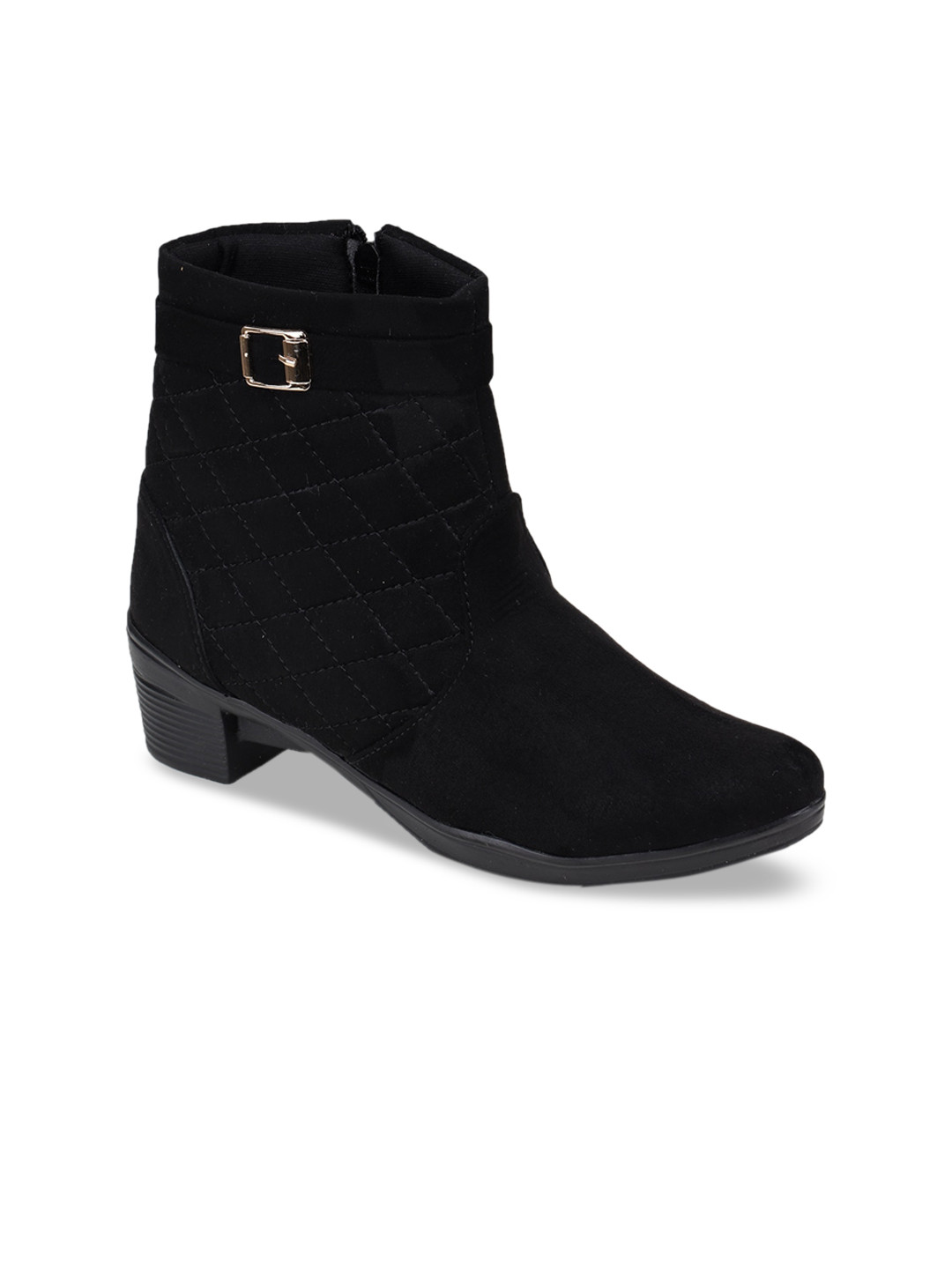 Buy TRASE Women Black Solid Heeled Boots Boots for Women 14236628