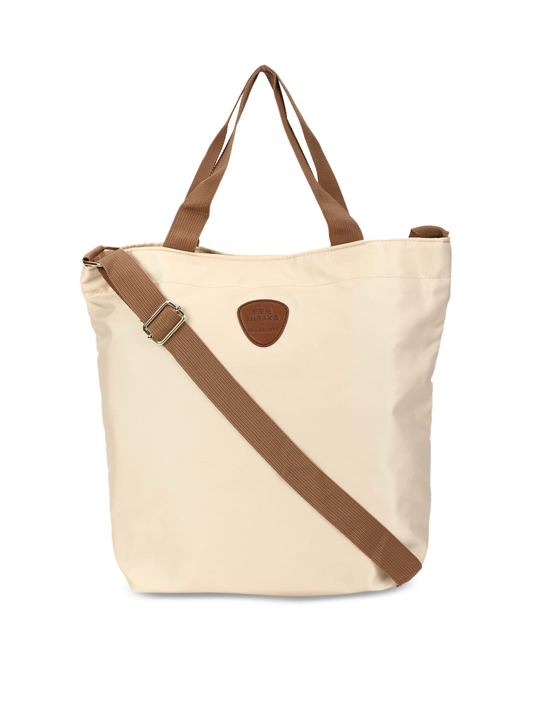 Buy Van Heusen Woman Beige Solid Tote Bag Handbags for Women 14233740